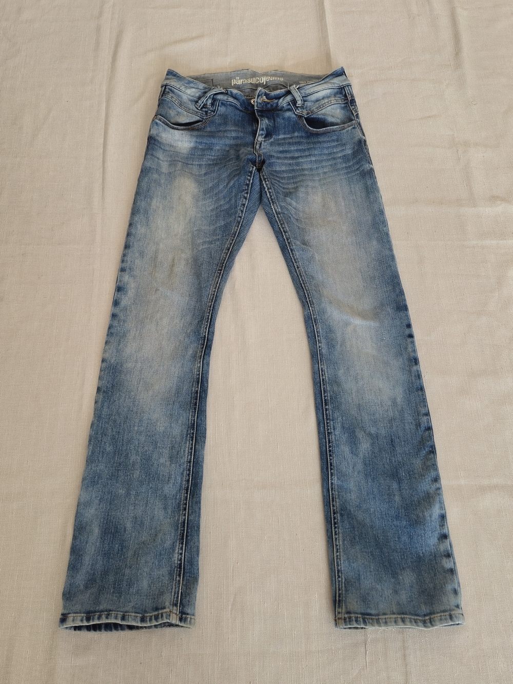 Parasuco Y2K Light Wash Mid Rise Straight Leg Denim Jeans, Women 29